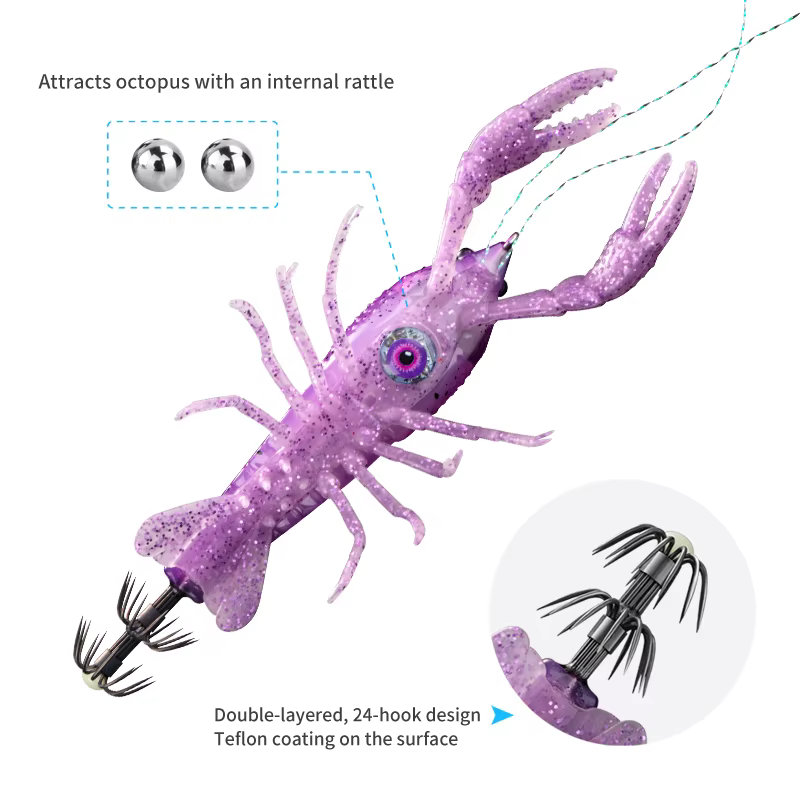 Señuelo luminoso 15.5 g cangrejos y calamares – hundimiento lento - imagen 2