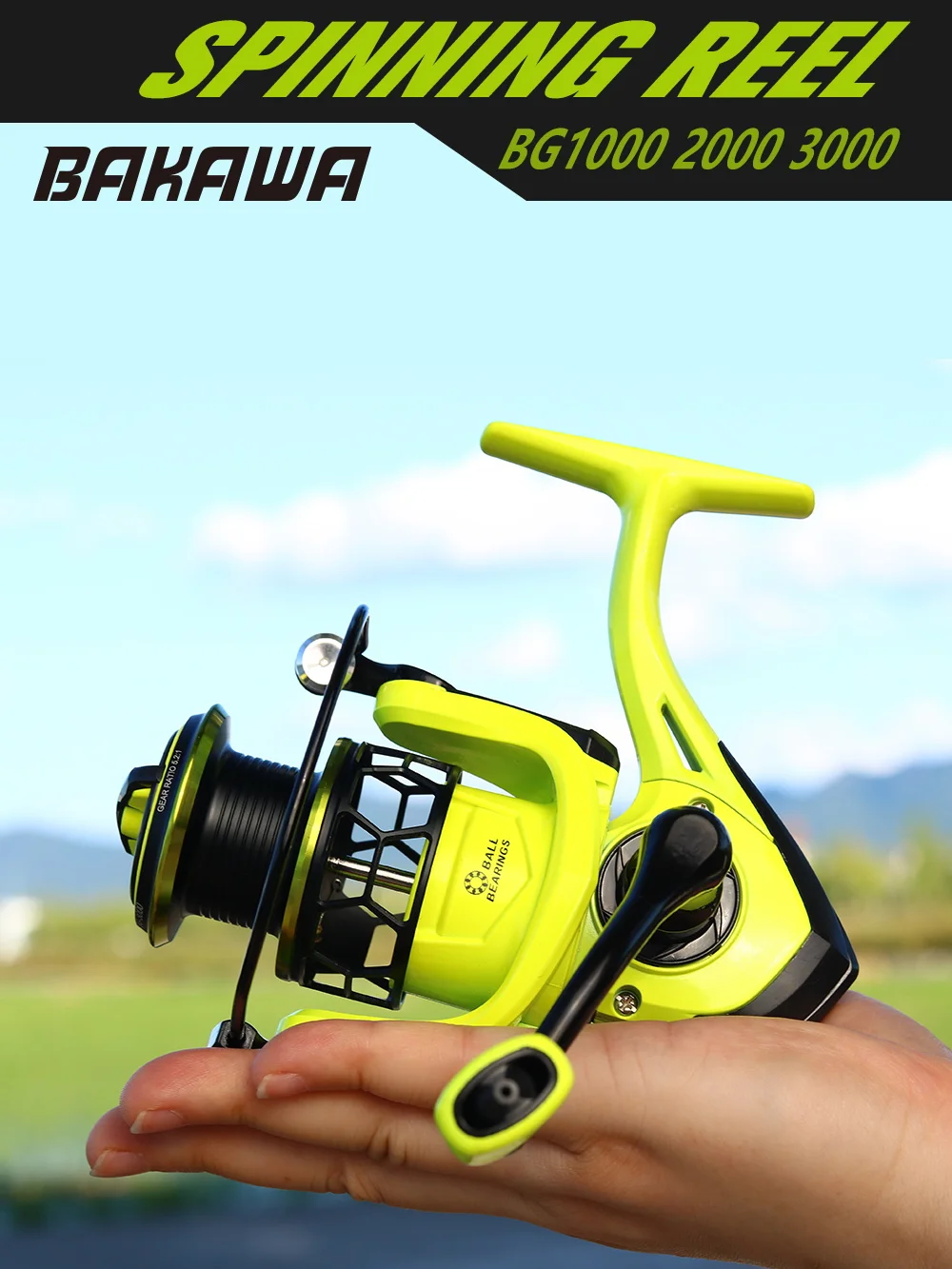 Carrete de pesca giratorio BAKAWA serie 3000
