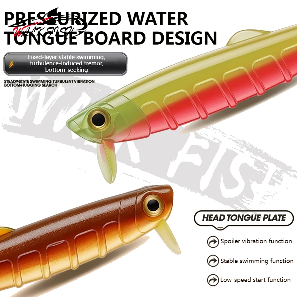 WALK FISH Señuelo swimbait cola en T para lucio, vinilo PVC - imagen 4