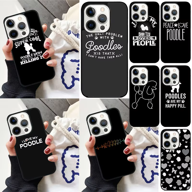 Funda iPhone Poodle Dibujos Animados – Diseño Tierno - imagen 2