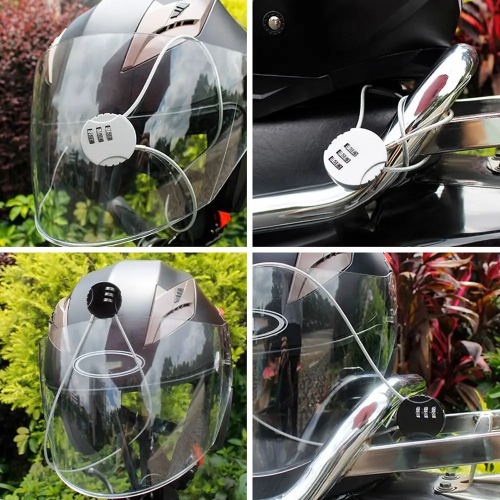 Candado antirrobo de cuerda de alambre extendida para casco moto - imagen 2