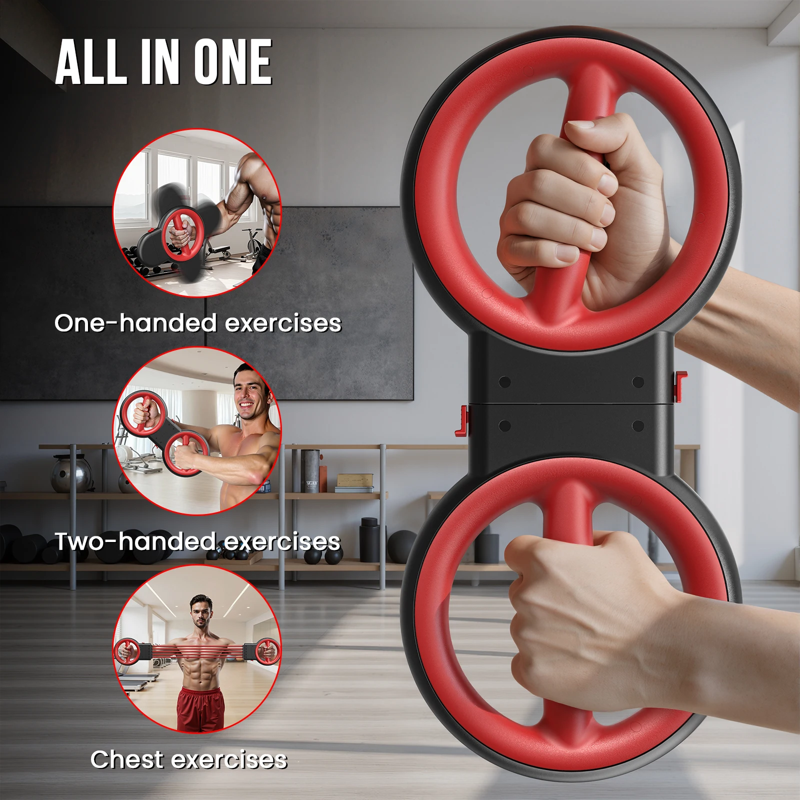 Akluer 3 en 1 Entrenador de antebrazos rotador 360° portátil compacto - imagen 5