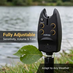 Hirisi Alarma de Pesca con indicador LED y alerta sonora para carpa