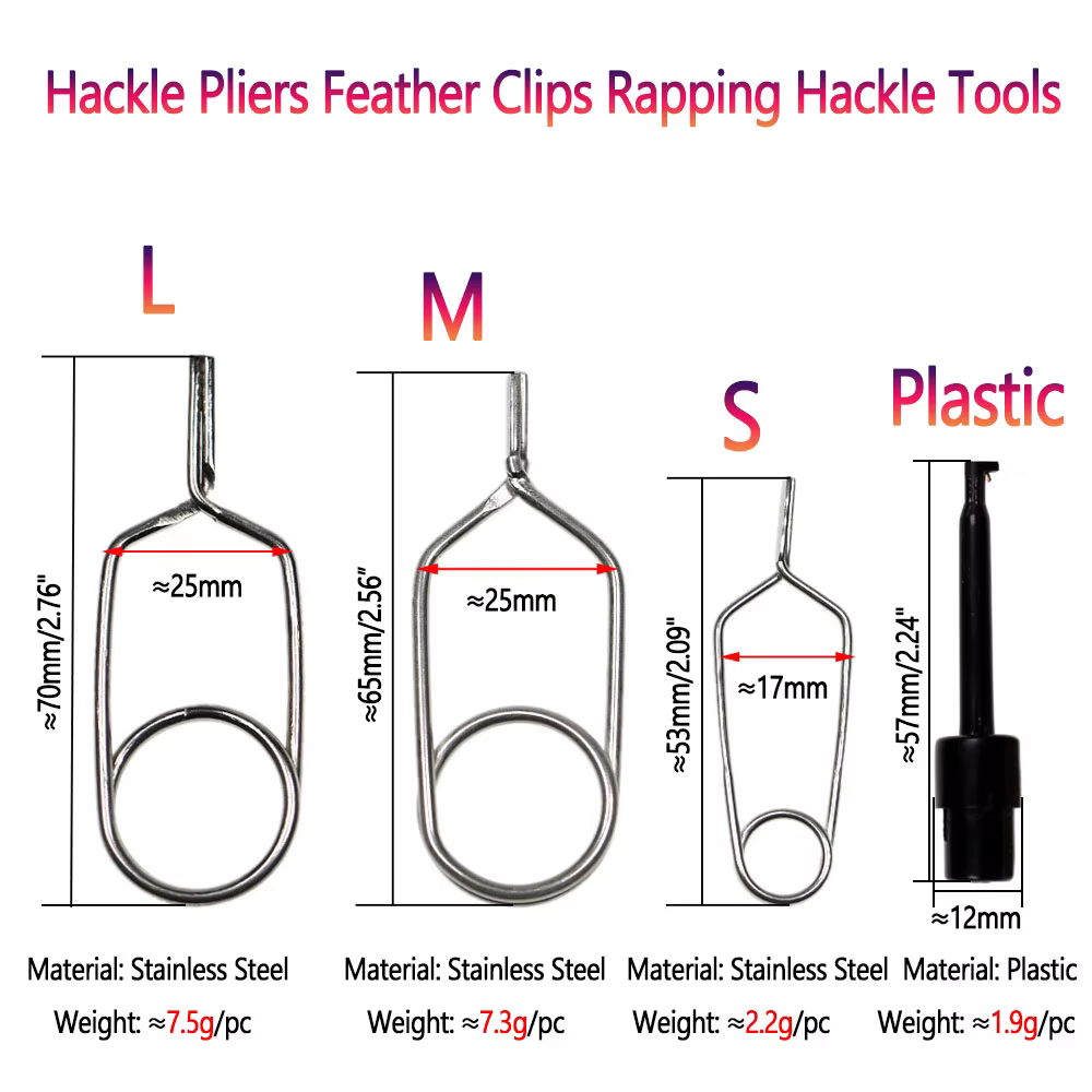 Juego de alicates Hackle y cepillo de doblaje