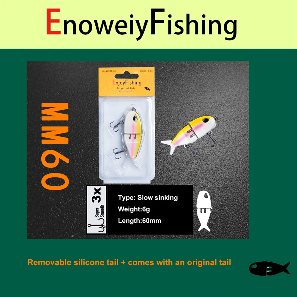 Mini swimbait BFS triple de hundimiento lento, 3D pintado a mano - imagen 2