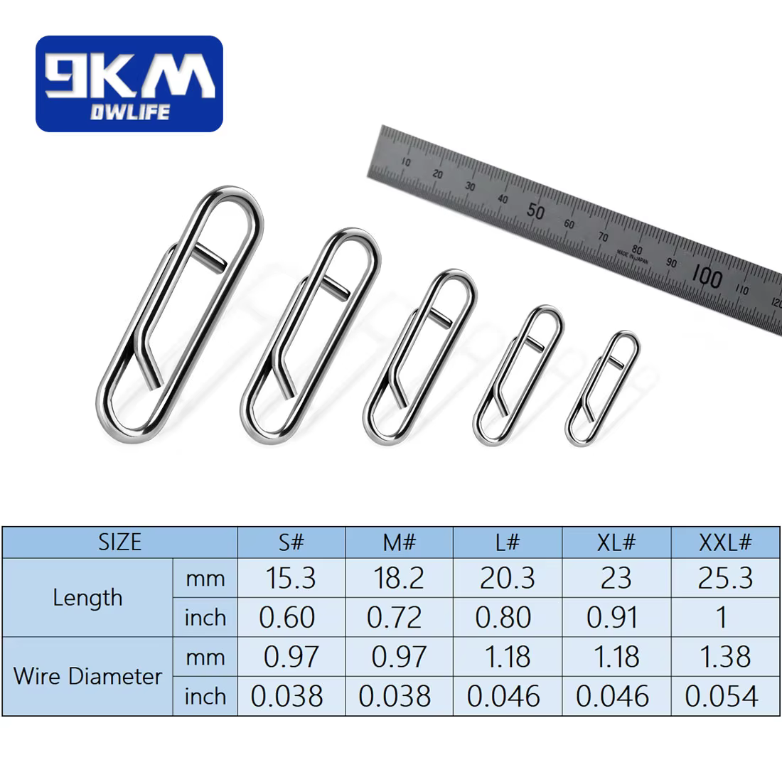 Clips Giratorios Acero Inoxidable para Señuelos – Agua Salada - imagen 5