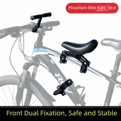 Silla infantil delantera para bicicleta con pedales y manillar