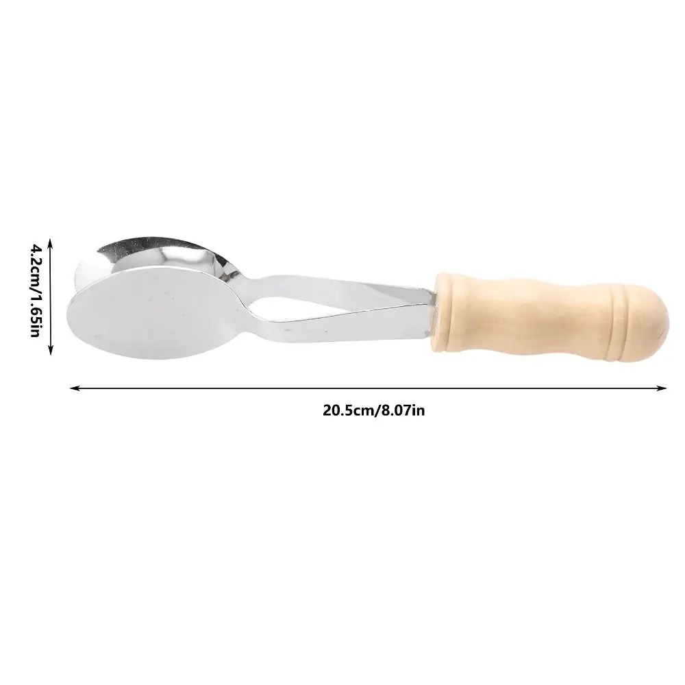 Cucharas de castañuela musicales con mango de madera