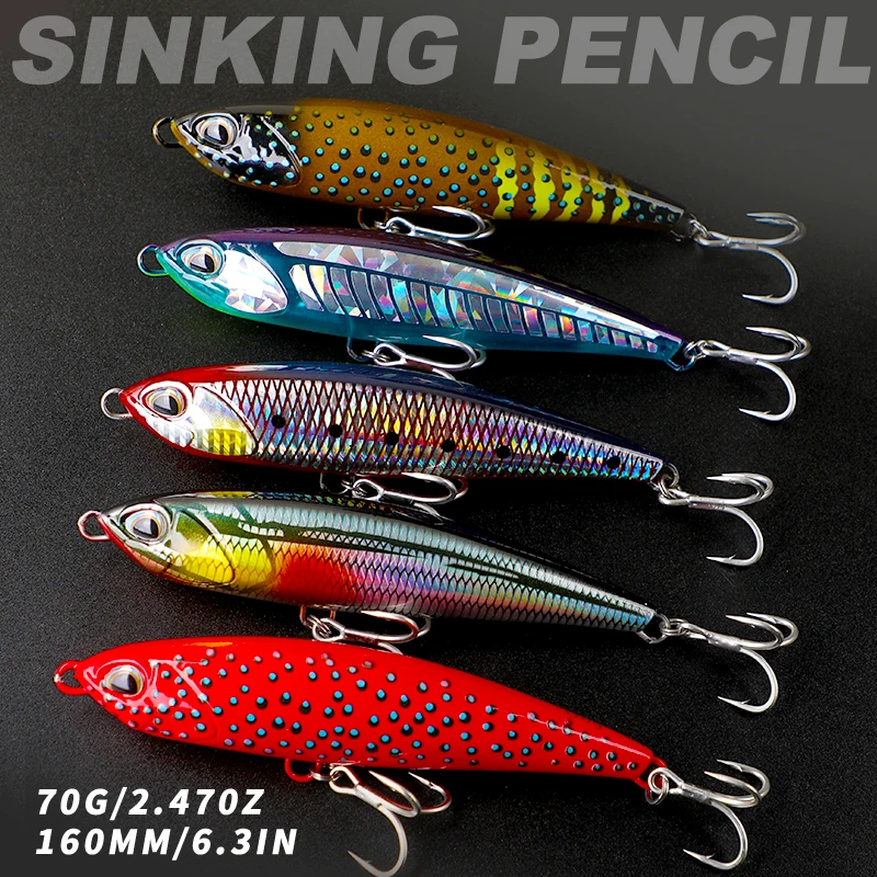 Señuelo stickbait agua salada con anzuelo para peces grandes - imagen 3