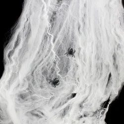 Telaraña elástica de algodón para decorar Halloween y fiestas de terror