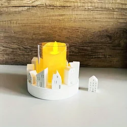 Molde de silicona 3D con cavidades estilo nórdico para velas