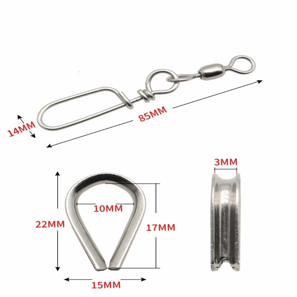 Kit Topes Downrigger Acero Inoxidable con Girador Grillete 360º - imagen 2