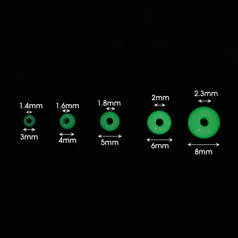 Cuentas luminicas para pesca Frijol espaciador 3-10 mm brillantes - imagen 2