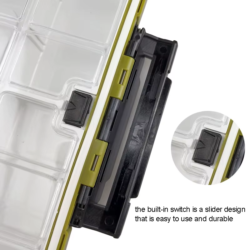 Caja de aparejos impermeable doble cara para pesca con mosca - imagen 4