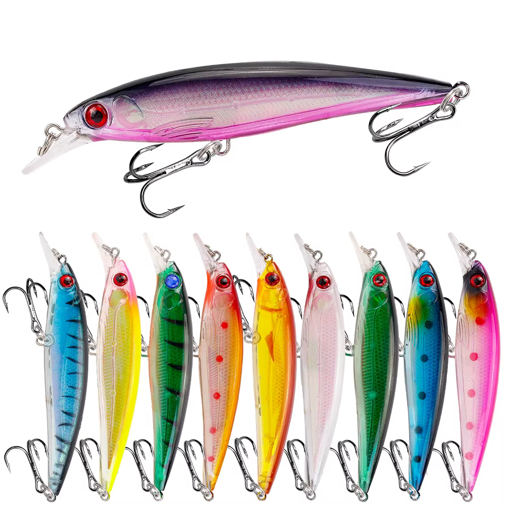 Crankbait lucio - Señuelo flotante de plástico, 11 cm, 13,7 g - imagen 4