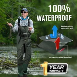 Goture pantalones de pesca impermeables con botas integradas