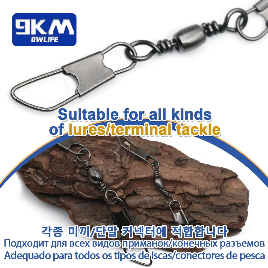 Brocas dobles pesca acero inoxidable clips giratorios aparejos salada
