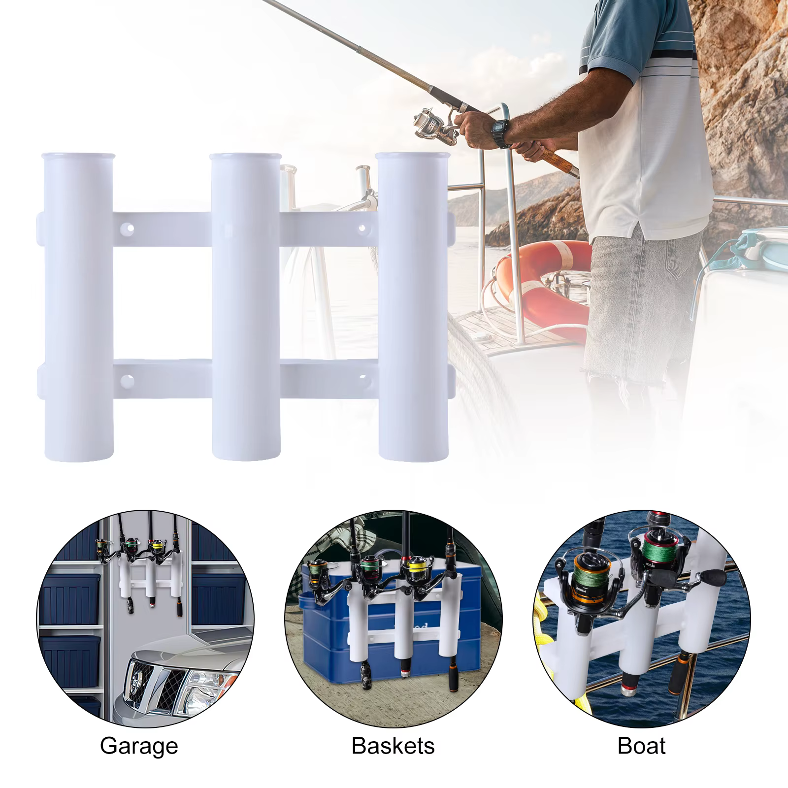 Goture Soporte de Pared para Cañas de Pesca - imagen 2