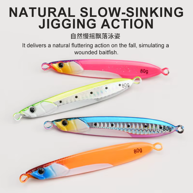 Señuelos Metálicos Luminosos Teaser J169 – Hundimiento Lento para Pesca en Mar - imagen 2
