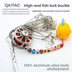 QAJTAO Luya telescópica de acero inoxidable con cuerda integrada