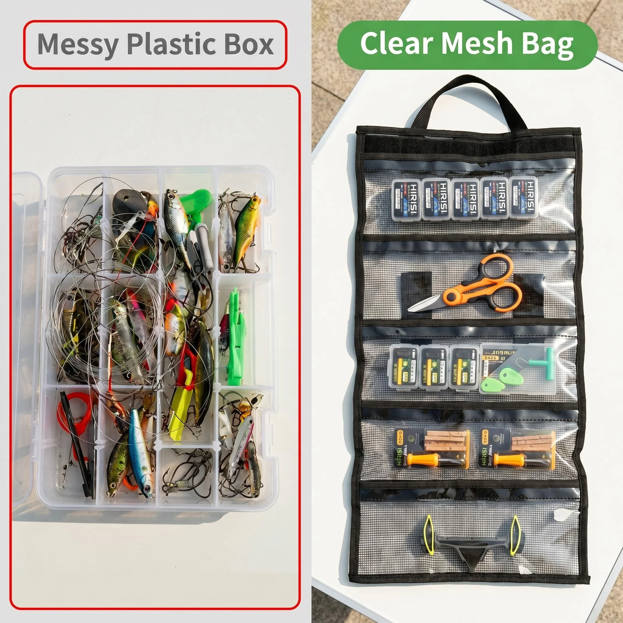 Bolsa de pesca plegable Hirisi de PVC gran capacidad con asa - imagen 4