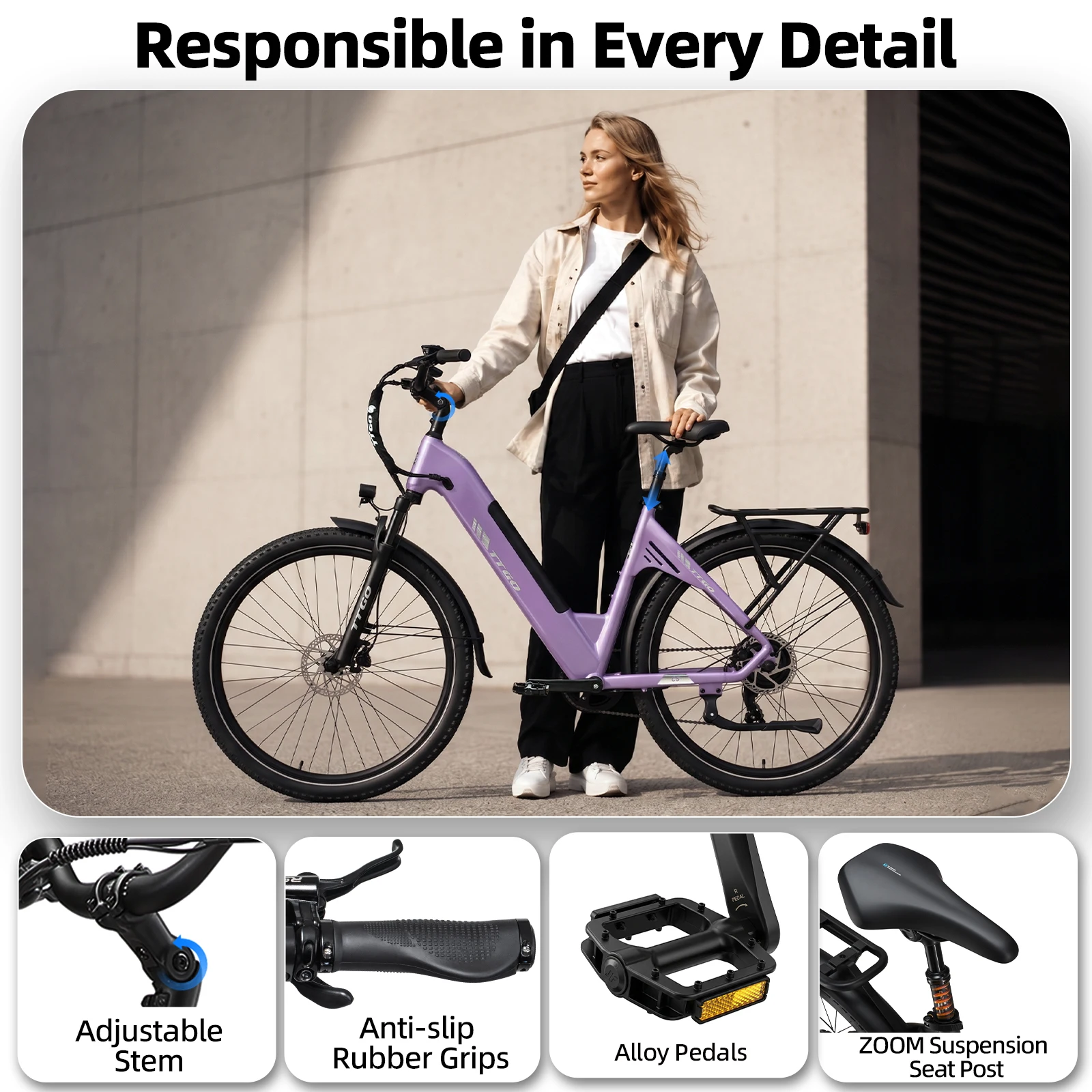 Bicicleta eléctrica potente con motor, frenos hidráulicos y LCD - imagen 5