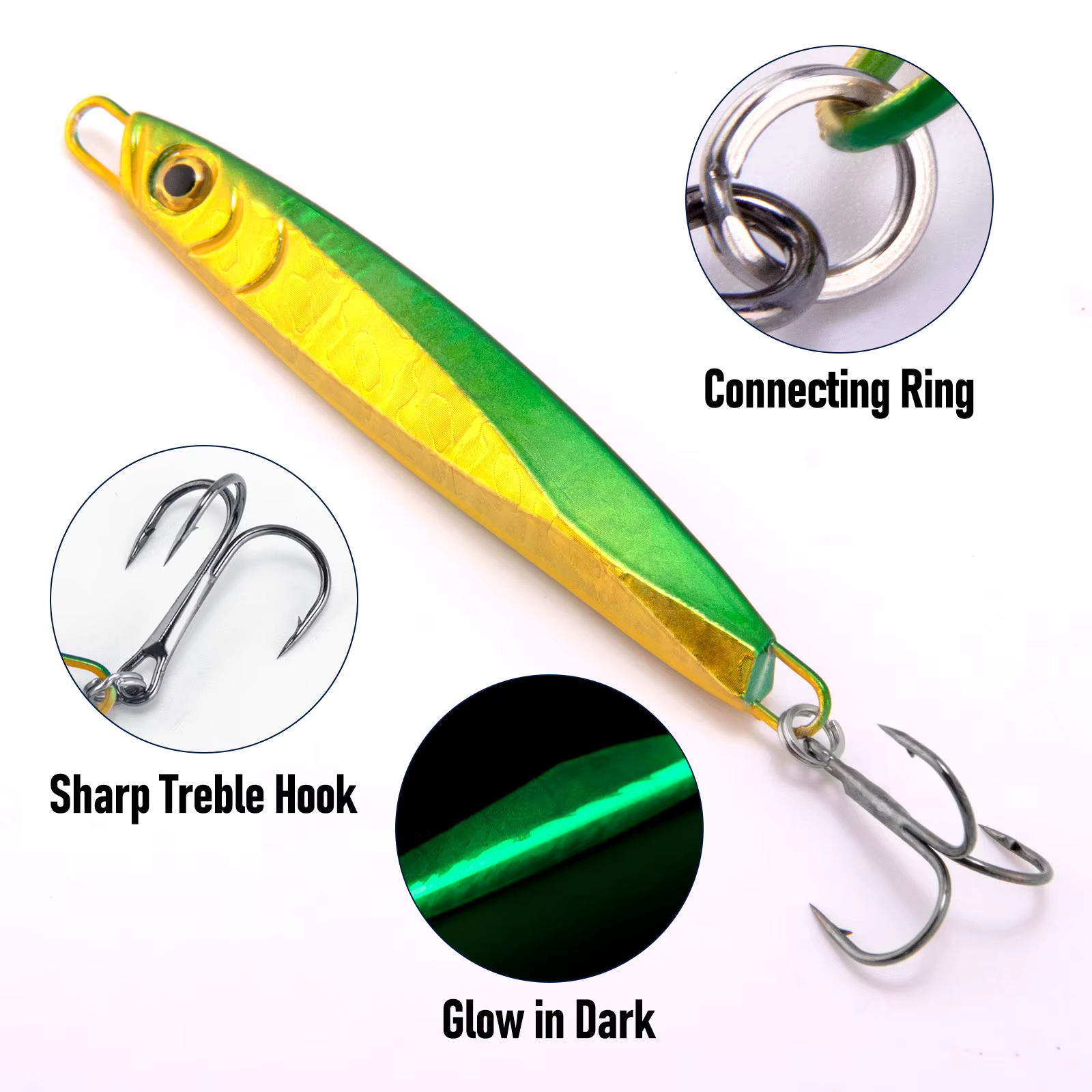 Cucharas Jigging metálicas para curricán de trucha y caballa marina - imagen 4