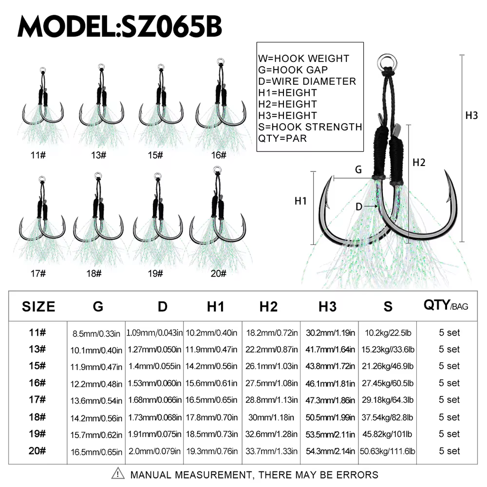 PROBEROS Anzuelos metal para jigging – Cuchara y anillo pl - imagen 4