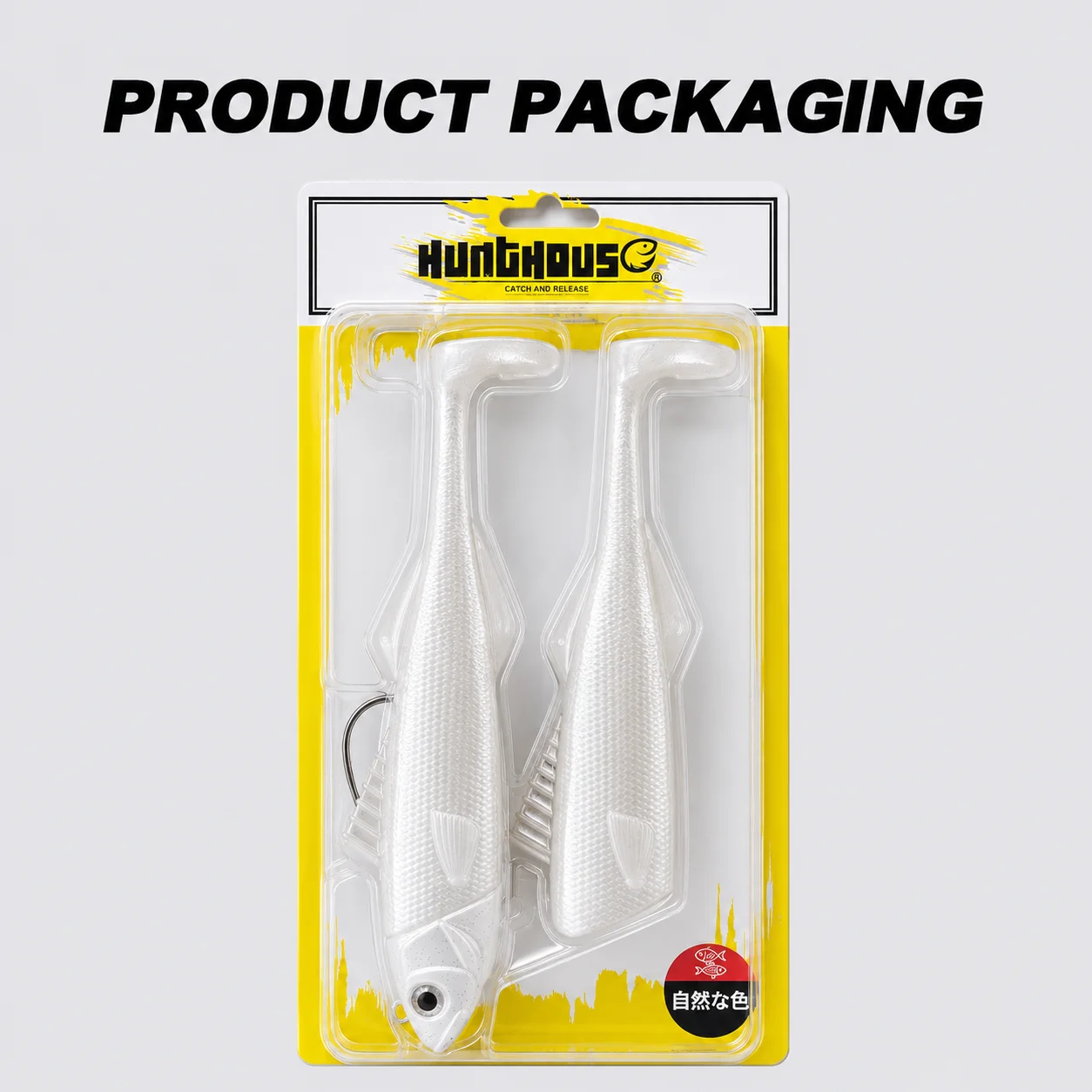 Hunthouse Monster Slayer Jig Head extra anzuelo paddle tail vinilo - imagen 5