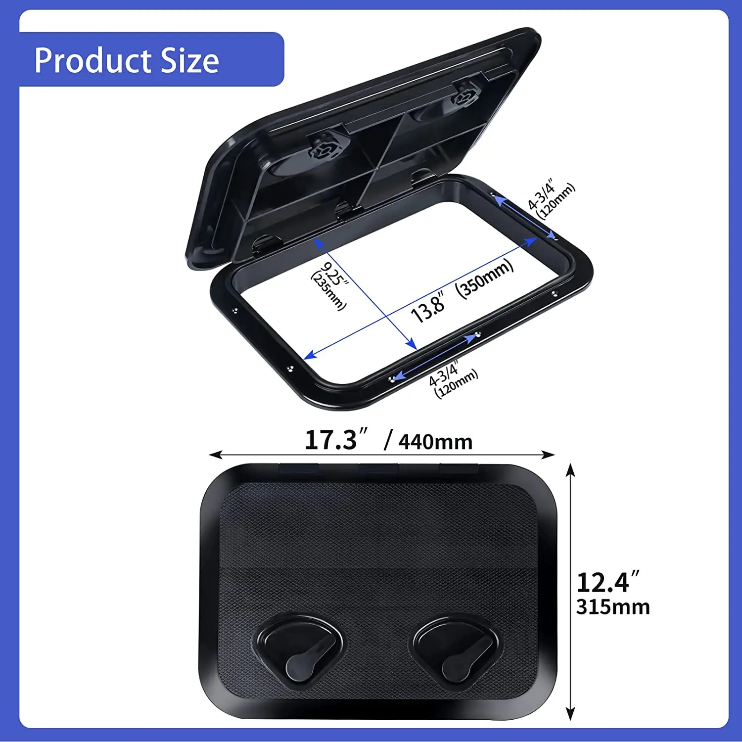 Escotilla de cubierta ABS antideslizante – Impermeable y anti-UV para barco - imagen 2