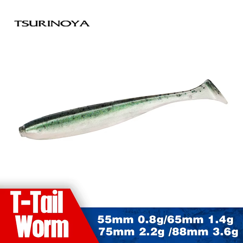 Señuelo Vinilo Tsurinoya T-Tail 55-88mm para Lubina - imagen 2