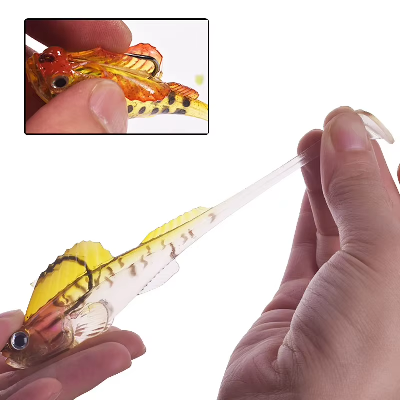 Wobbler fluorante Lightweight Swimbait – Silicone suave para lubina - imagen 4