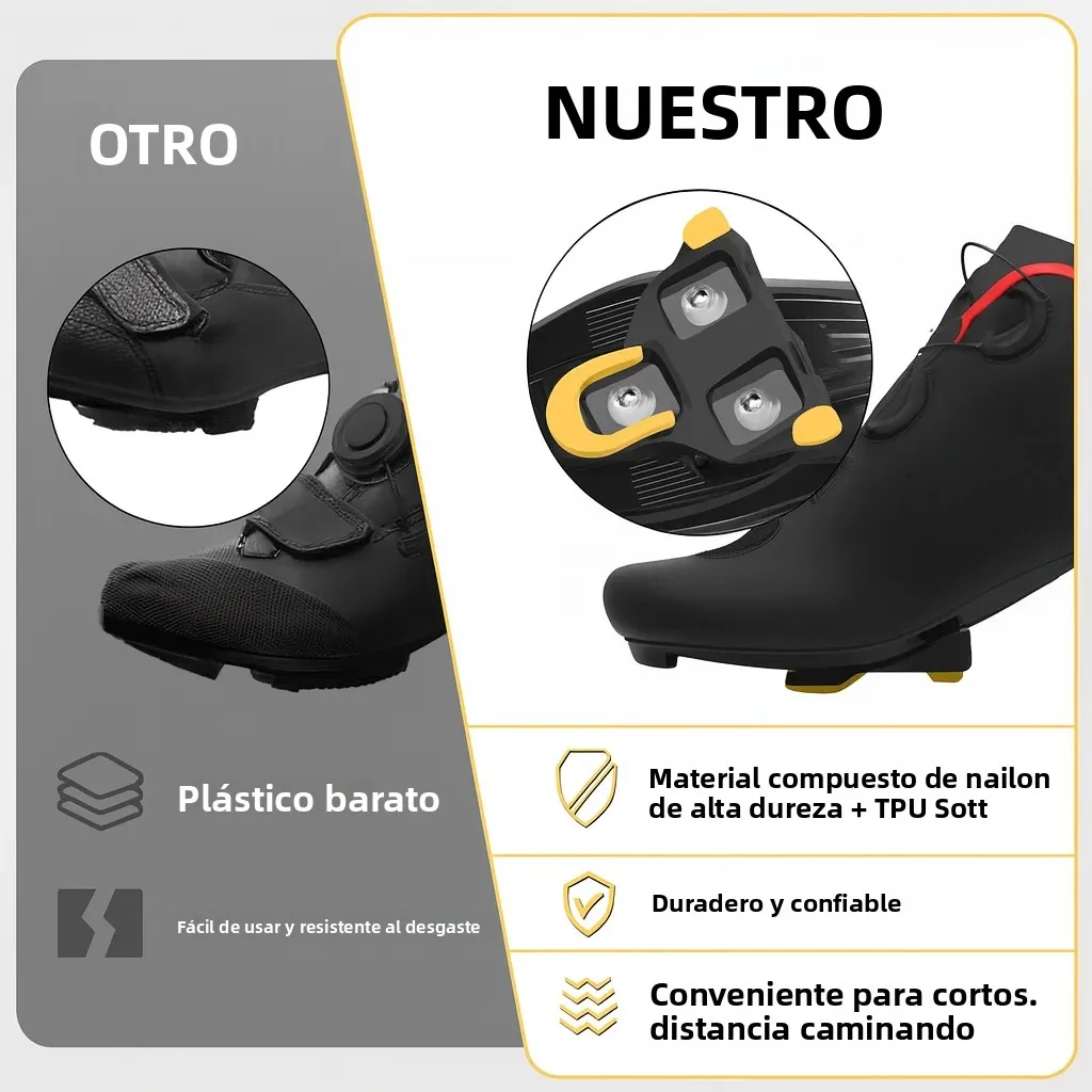 Tacos de calzado de ciclismo para SPD-SL, liberación rápida - imagen 3