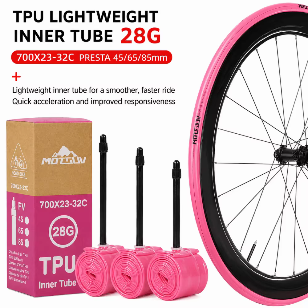Cámara Bicicleta TPU Válvula Presta Rueda 700x23-32C - imagen 4