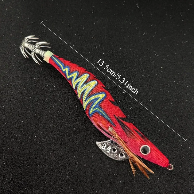 Ackibbik Señuelo luminoso de gambas tipo hard bait, anzuelo calamar
