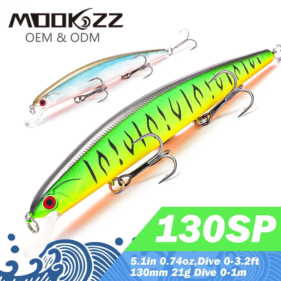 MOOKZZ 130 Señuelo Duro spinning – Ideal para lubina y barra - imagen 3