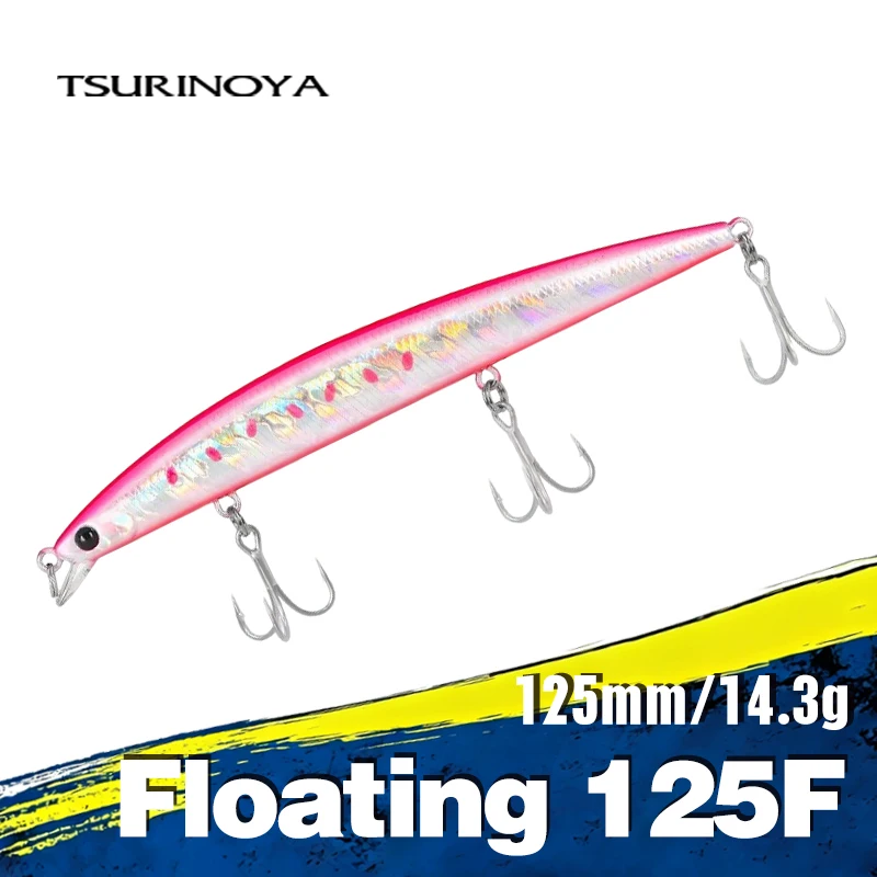 TSURINOYA Minnow 120F Jerkbait flotante para lubina en superficie - imagen 3