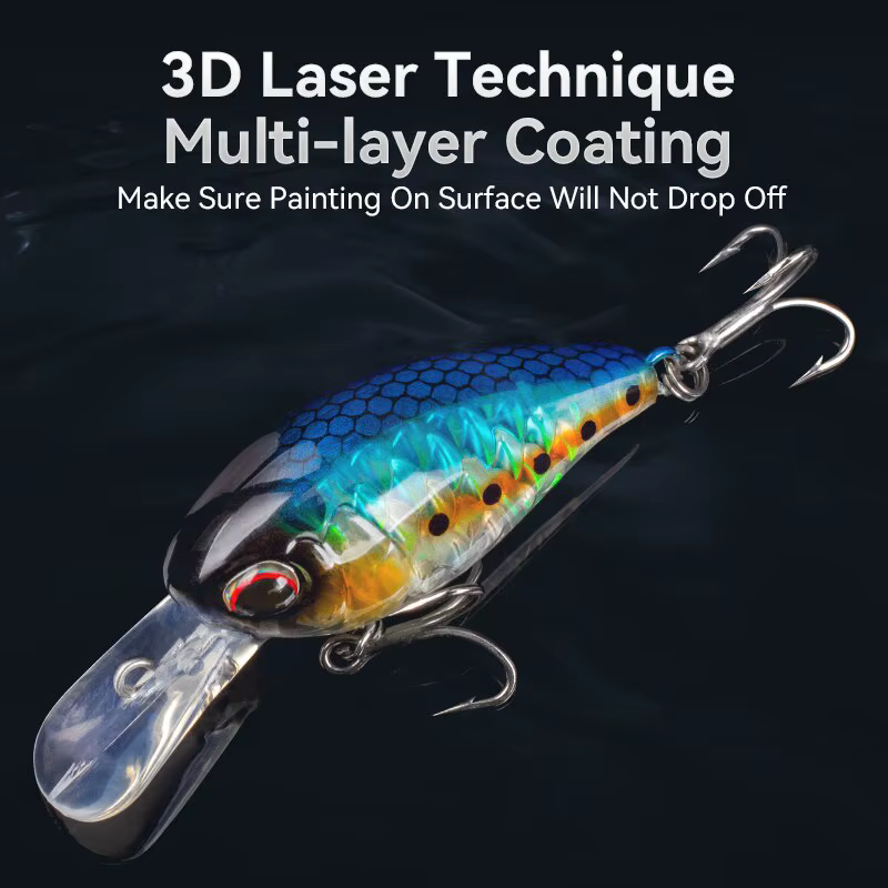 Kingdom Crankbait Minnow Flotante 6g – Lubina, perca y lucio - imagen 2