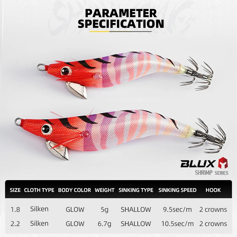 BLUX Shallow Light Eging – Señuelo para calamares UV - imagen 4