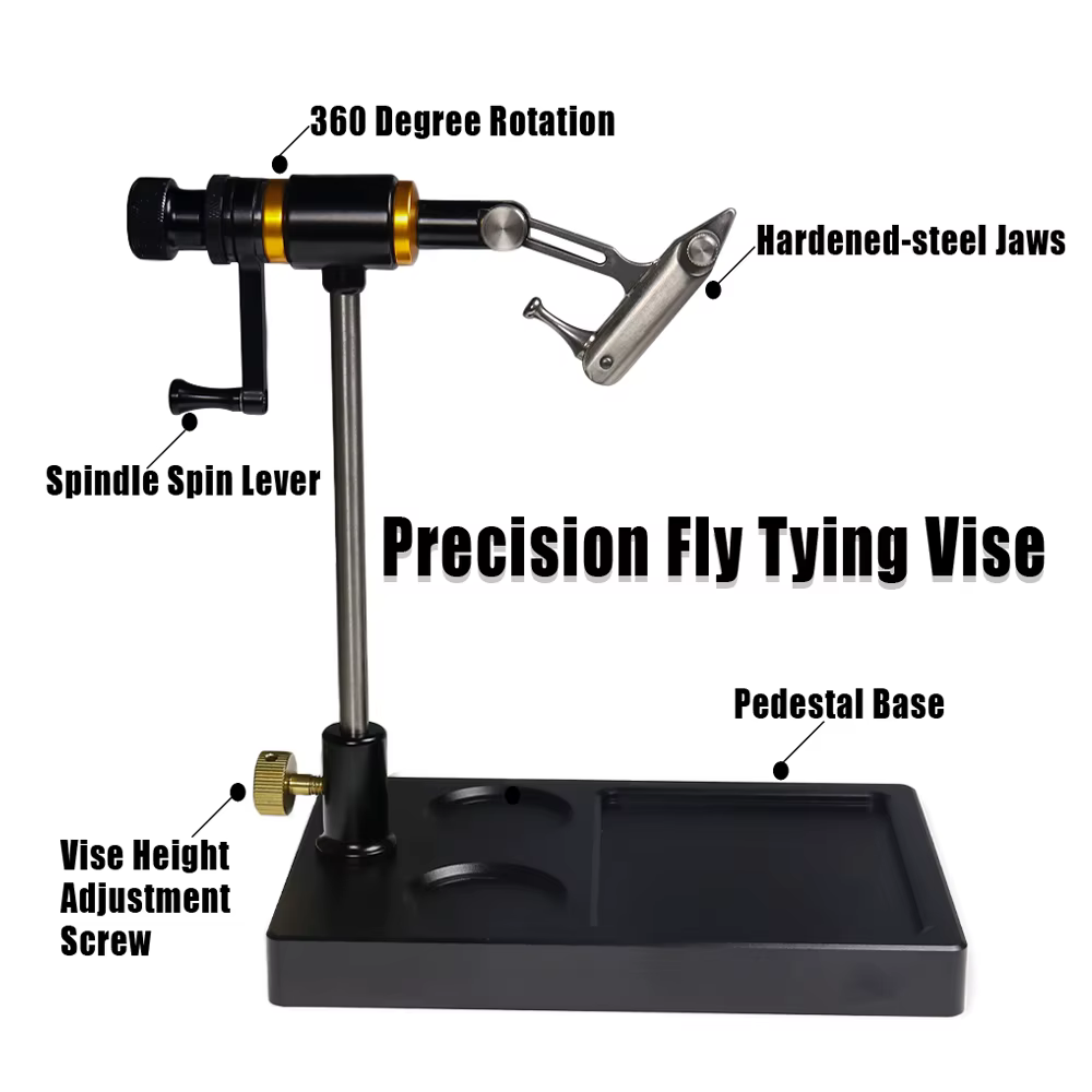 Kit atar moscas con pinzas giratorias 360° Pedestal - Acero endurecido - imagen 3