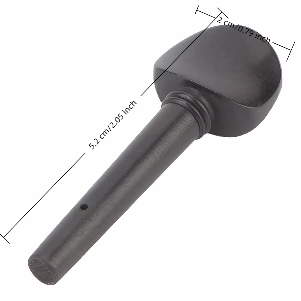 Barbillón de Violín de Ébano Negro – Repuesto 1/2, 1/4, 1/8 - imagen 5