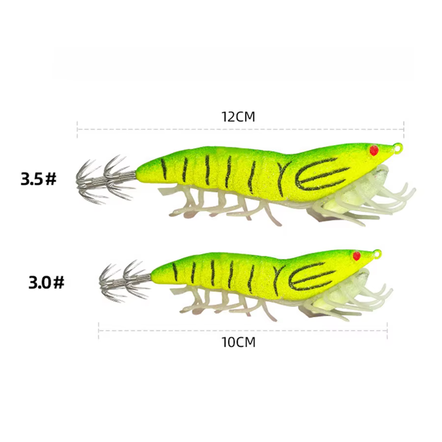 Señuelo luminoso spinnerbait de madera para calamar y camarón - imagen 2