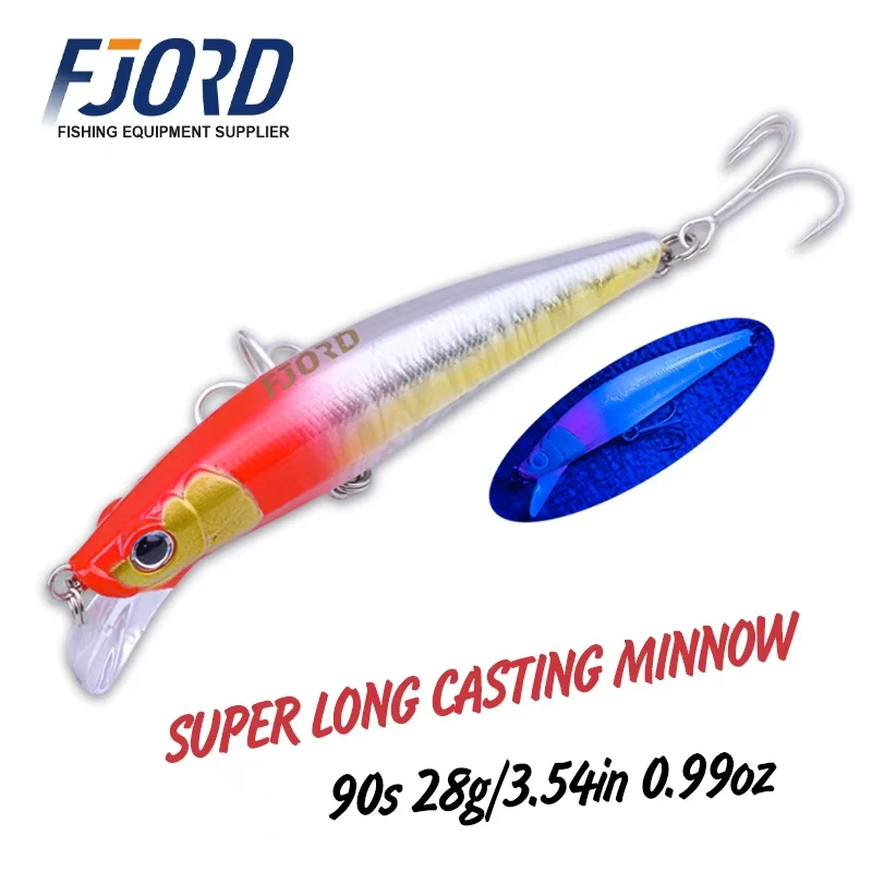 FJORD 90mm señuelo pececillo hundido 28g efecto UV para agua dulce y salada - imagen 2