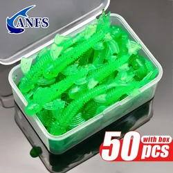ANFS Señuelos de pesca suave realistas para agua dulce y salada
