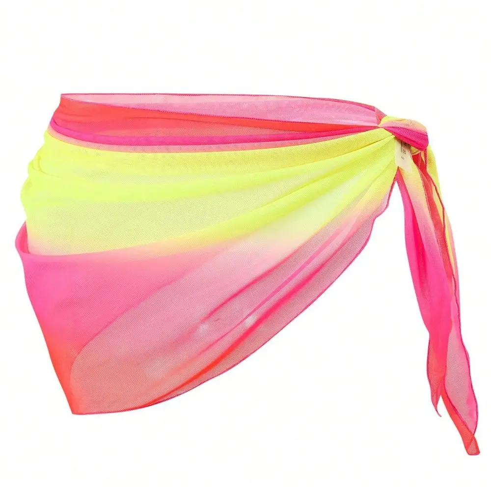 Vestido de playa gasa UPF degradado corto transparente - imagen 4