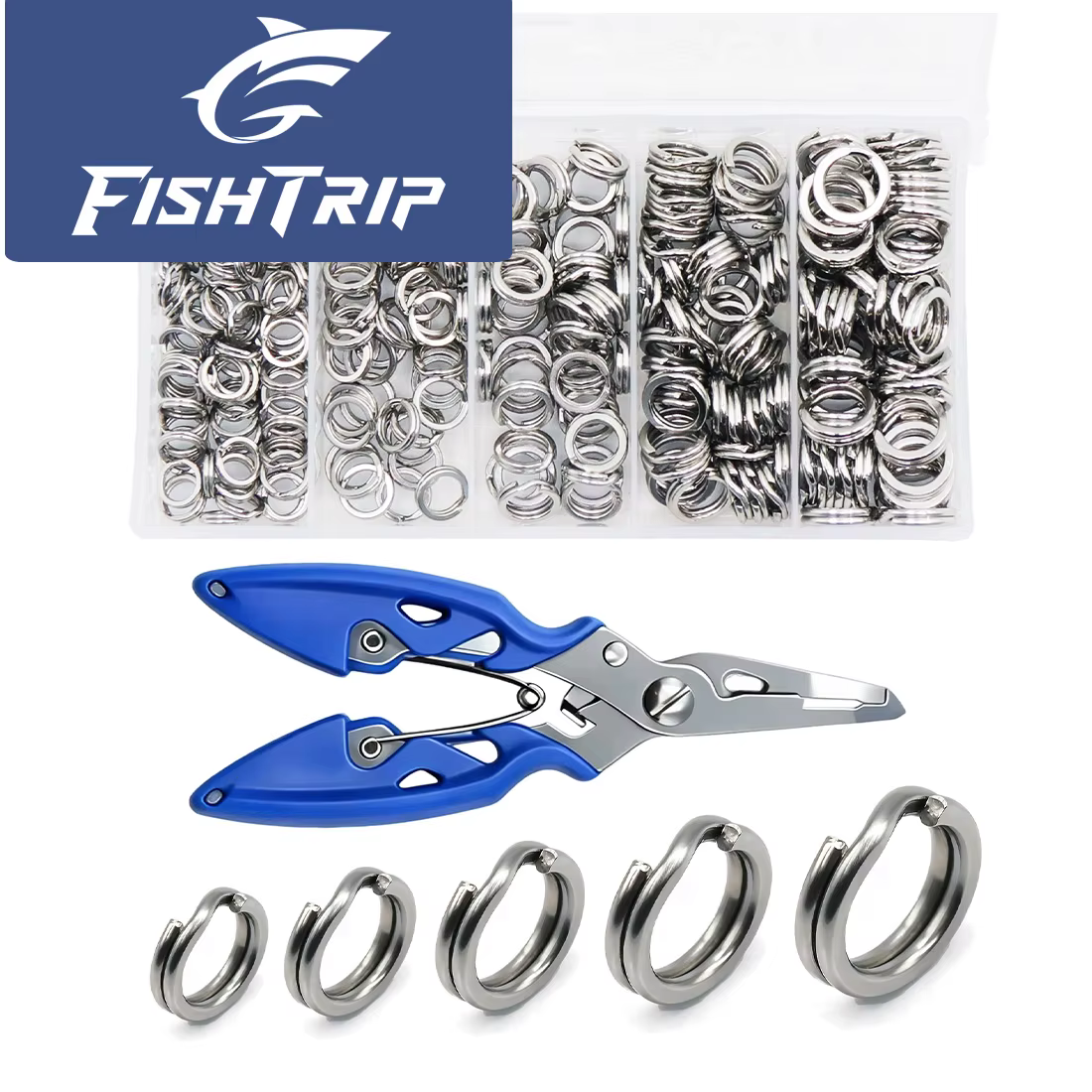 Anillas de Crimp FishTrip con Alicates – Juego Completo para Señuelos - imagen 5