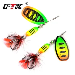 FTK Spinnerbait con cuchara y pluma para lubina, trucha