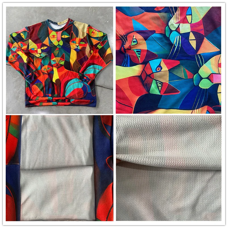 Suéter retro de punto con cuello redondo