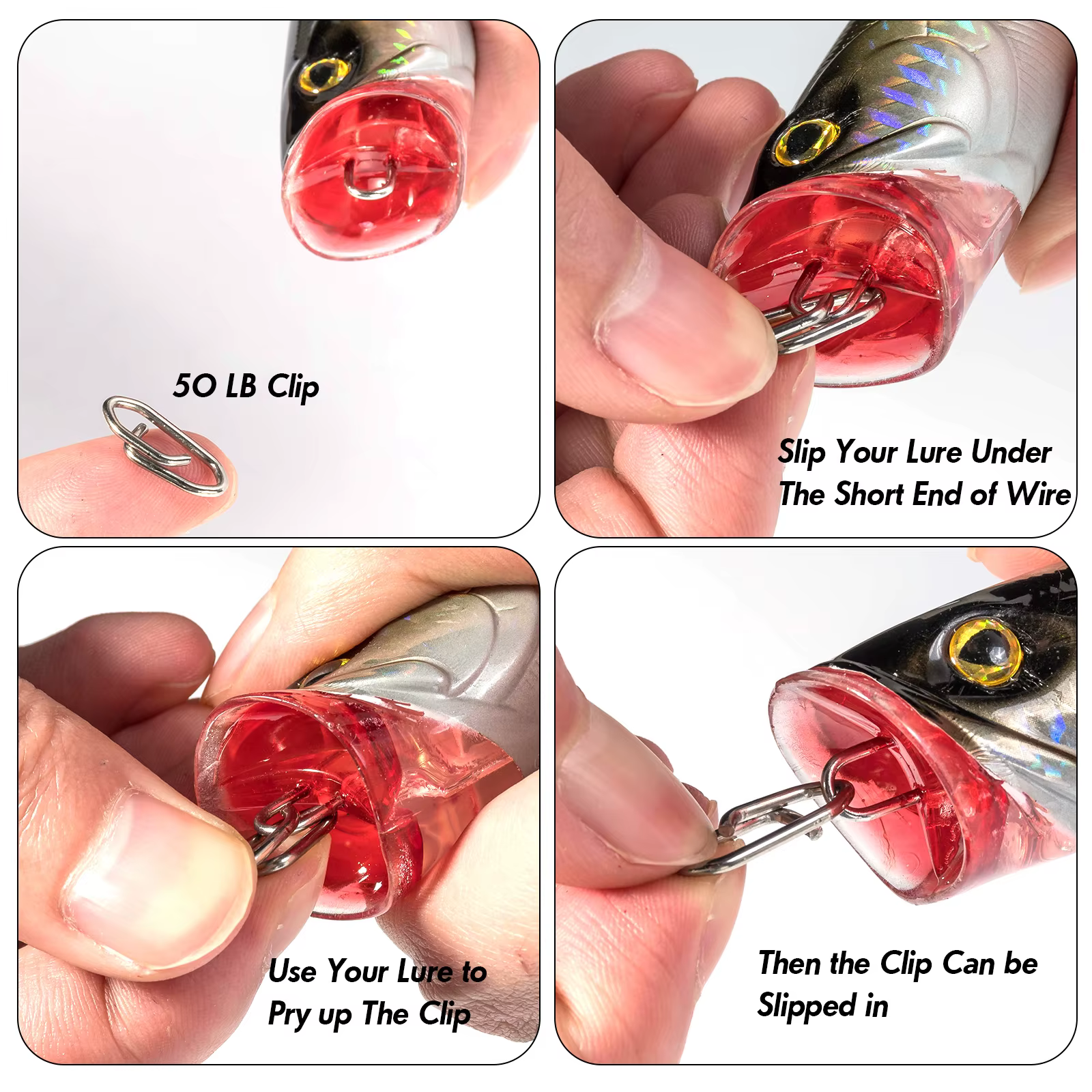Clip cambio señuelo acero inoxidable – Conector rápido Crankbait - imagen 5
