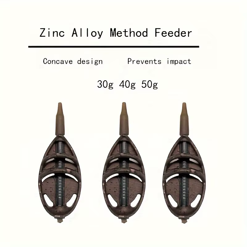 Kit Method Feeder en Línea – Aleación Zinc para Pesca de Carpa - imagen 2
